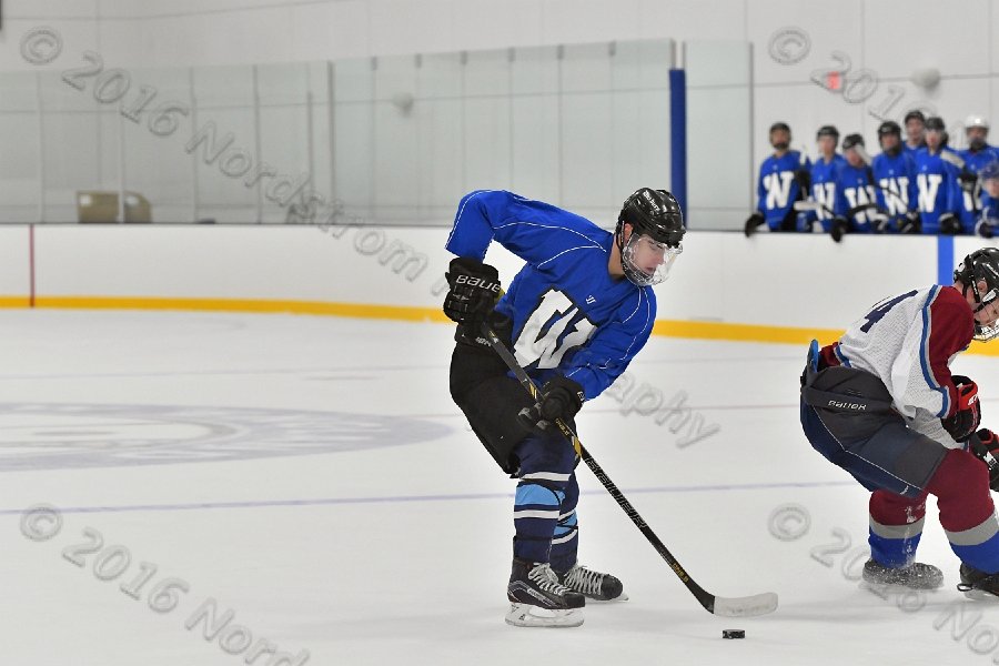 Wheaton College Men\'s Ice Hockey vs Middlesex Community College. - Photo By: KEITH NORDSTROM